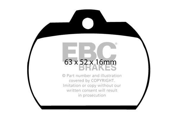 Pastiglie Freno EBC Ultimax DP184 per Volkswagen Beetle e Volkswagen Karmann Ghia (Type 14)