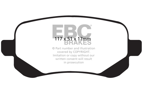 Pastiglie Freno EBC Ultimax DP1840 per Fiat Freemont, Chrysler Grand Voyager e altre