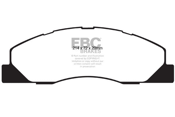 Pastiglie Freno EBC Greenstuff DP61847 per RAM Trucks 3500, RAM Trucks 2500 e altre