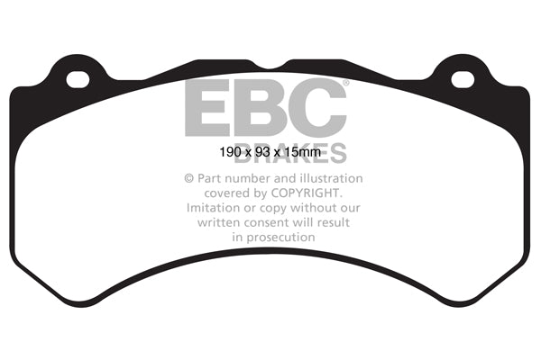 Pastiglie Freno EBC Yellowstuff DP41853R per Chevrolet Corvette (C7), Cadillac ATS-V e altre