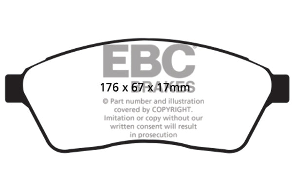 Pastiglie Freno EBC Yellowstuff DP41859R per Cadillac SRX e Saab 9-4X