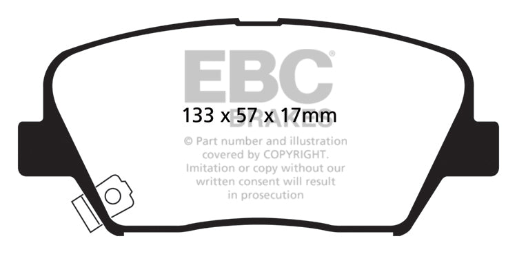 Pastiglie Freno EBC Ultimax DP1863 per KIA Carens