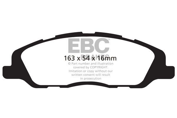 Pastiglie Freno EBC Redstuff DP31868C per Ford Mustang (5th Generation)