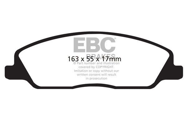 Pastiglie Freno EBC Greenstuff DP21869 per Ford Mustang (5th Generation)