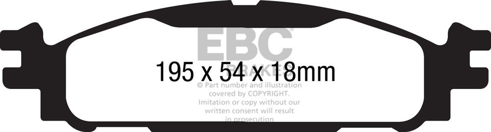 Pastiglie Freno EBC Ultimax DP1873 per Ford Explorer (USA)(5th Gen) e Ford Flex