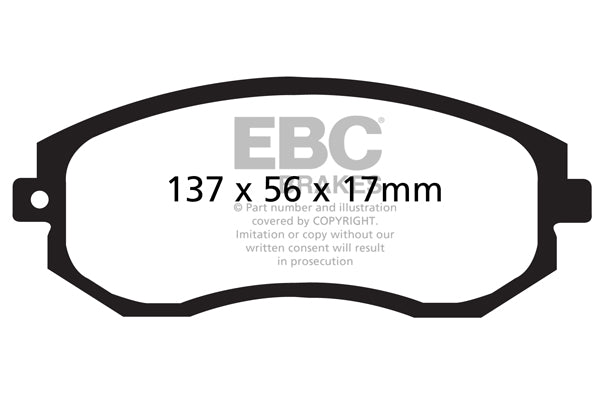 Pastiglie Freno EBC Greenstuff DP21884 per Subaru Impreza, Subaru XV e altre