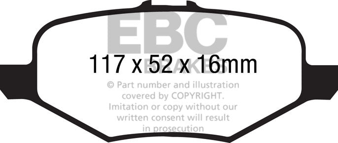 Pastiglie Freno EBC Ultimax DP1887 per Ford Flex e Ford Explorer (USA)(5th Gen)