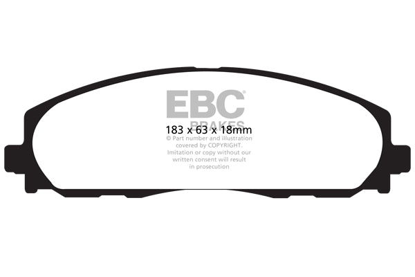 Pastiglie Freno EBC Yellowstuff DP41888R per Fiat Freemont, Chrysler Grand Voyager e altre