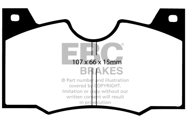 Pastiglie Freno EBC Yellowstuff DP4188R per Lancia Fulvia e Lancia 2000