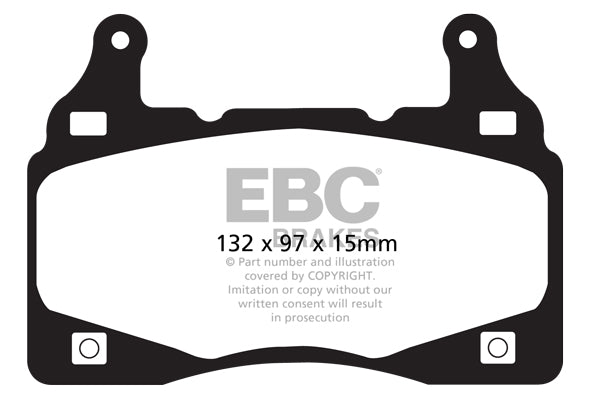 Pastiglie Freno EBC Yellowstuff DP41895R per Holden Commodore (VE), Holden Commodore (VF) e altre