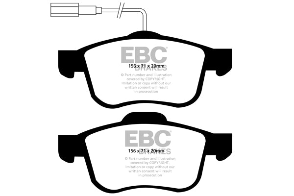 Pastiglie Freno EBC Yellowstuff DP41904R per Alfa Romeo 159, Alfa Romeo Brera e altre