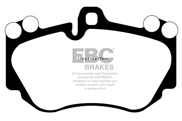 Pastiglie Freno EBC Yellowstuff DP41905R per Porsche Cayenne (9PA), Audi A8 quattro (D3/4E) e altre