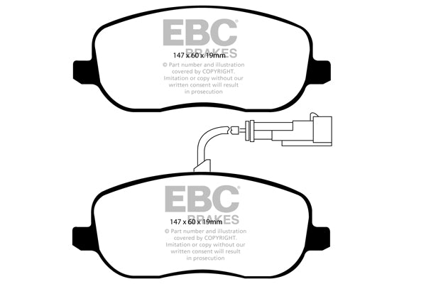 Pastiglie Freno EBC Ultimax DP1906 per Fiat Croma (Mk2)