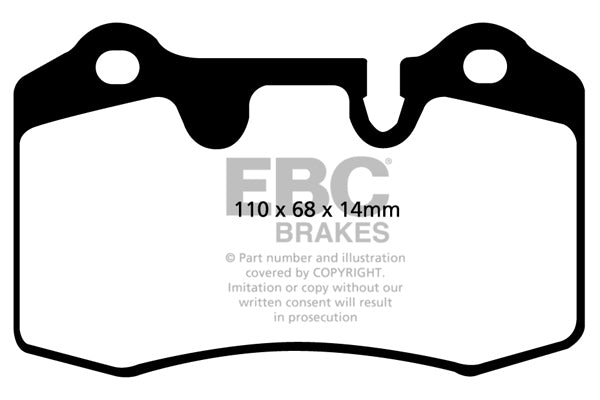 Pastiglie Freno EBC Redstuff DP31909C per Maserati GranTurismo, Maserati Quattroporte (M139) e altre