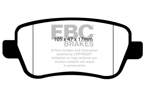 Pastiglie Freno EBC Ultimax DP1910 per Fiat Croma (Mk2)