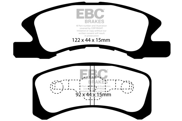 Pastiglie Freno EBC Ultimax DP1915 per Mitsubishi Mirage, Mitsubishi Space Star e altre