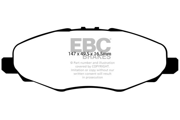 Pastiglie Freno EBC Ultimax DP1924 per Toyota Innova, Toyota Hi-Lux (Single Cab) e altre