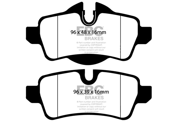 Pastiglie Freno EBC Greenstuff DP21931 per Mini Hatch (2nd Gen)(R56), Mini Clubman (R55) e altre