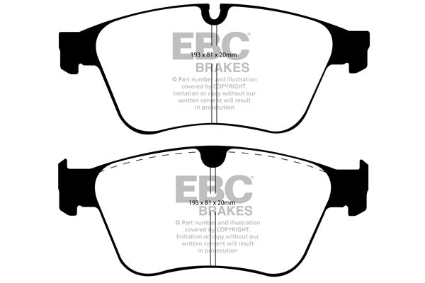 Pastiglie Freno EBC Yellowstuff DP41937R per Mercedes-Benz Classe M (W164) e Mercedes-Benz Classe R (W251)