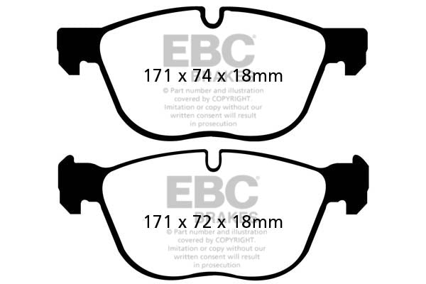 Pastiglie Freno EBC Ultimax DP1938 per BMW X6 (E71), BMW X5 (E70) e altre