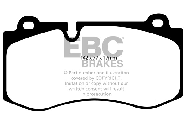 Pastiglie Freno EBC Yellowstuff DP41943R per Mercedes-Benz Classe S (W221), Mercedes-Benz Classe SL (R230) e altre