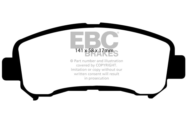 Pastiglie Freno EBC Greenstuff DP21954 per Nissan Juke e Suzuki Kizashi
