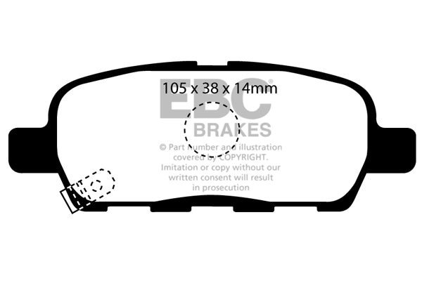 Pastiglie Freno EBC Redstuff DP31955C per Nissan Skyline (V36), Nissan Skyline Coupe (V36) e altre
