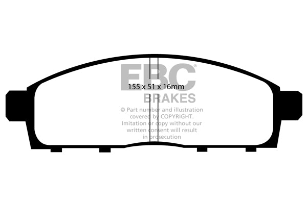 Pastiglie Freno EBC Yellowstuff DP41963R per Mitsubishi L 200 06-15, Fiat Fullback e altre