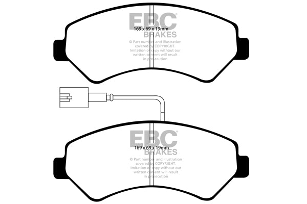 Pastiglie Freno EBC Ultimax DP1969 per Fiat Ducato, Citroen Jumper (Q14) e altre