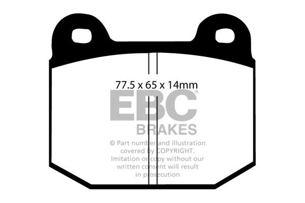Pastiglie Freno EBC Orangestuff DP9197/2 per Lotus Elise, Lotus Exige e altre