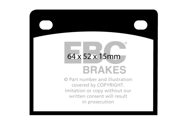 Pastiglie Freno EBC Ultimax DP198 per Nissan Skyline e Subaru Leone (Serie 1)
