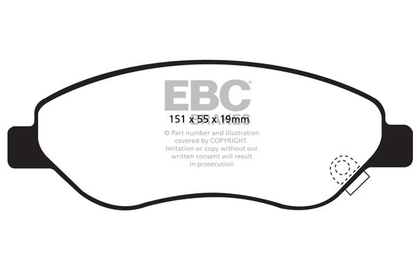 Pastiglie Freno EBC Ultimax DP1981 per Opel Corsa (D) e Vauxhall Corsa (D)