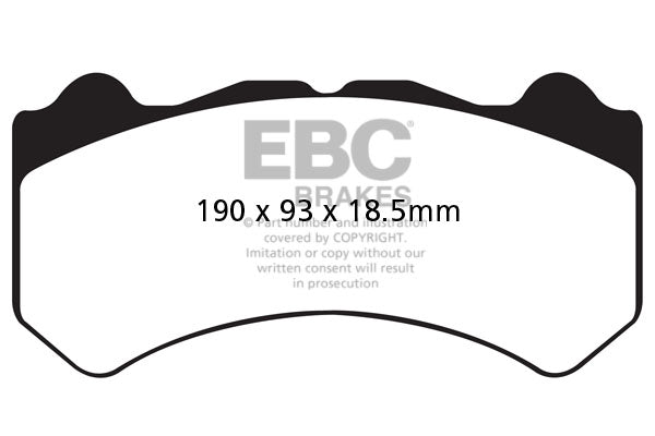 Pastiglie Freno EBC Yellowstuff DP41983R per Nissan GT-R (R35) e Nissan Juke-R