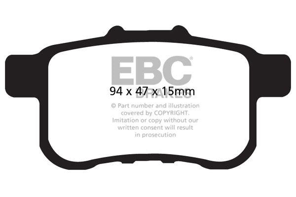 Pastiglie Freno EBC Greenstuff DP21987 per Honda Accord