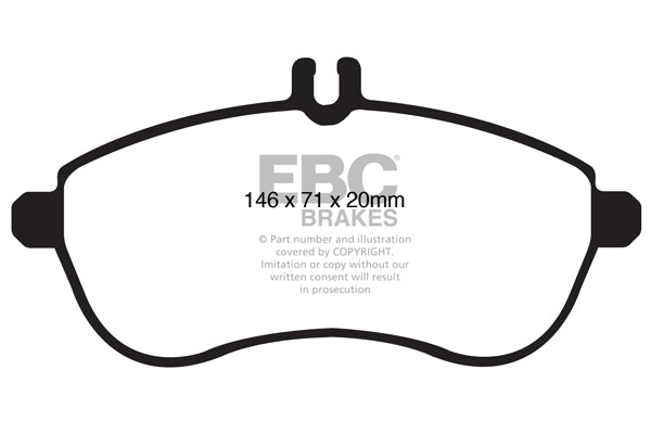 Pastiglie Freno EBC Yellowstuff DP41989R per Mercedes-Benz Classe C (W204), Mercedes-Benz Classe C Estate (S204) e altre