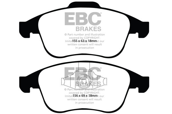 Pastiglie Freno EBC Ultimax DP1992 per Renault Laguna 3, Renault Latitude e altre
