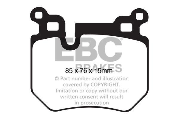 Pastiglie Freno EBC Orangestuff DP91996 per BMW Serie 1 (E82) Coupe e BMW Serie 1 (E88) Convertible