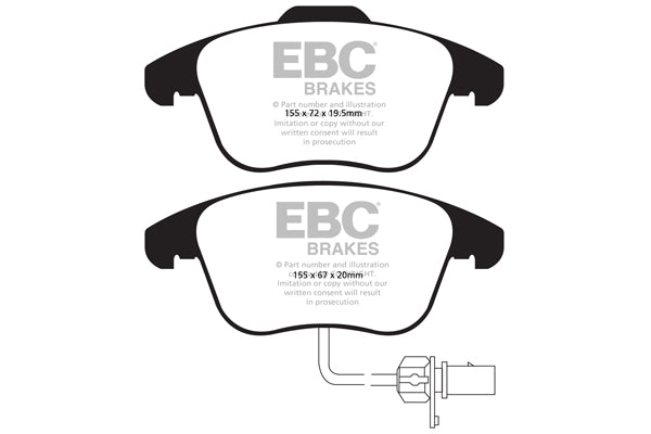 Pastiglie Freno EBC Greenstuff DP21998 per Audi A4 (B8), Audi A5 (B8) e altre