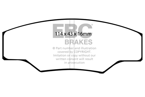 Pastiglie Freno EBC Yellowstuff DP4003R per Caterham C21, Caterham JPE e altre