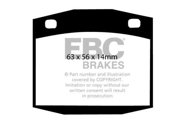 Pastiglie Freno EBC Ultimax DP201 per Nissan Sunny, Datsun Sunny e altre