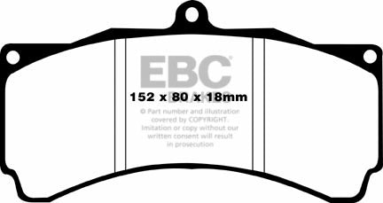 Pastiglie Freno EBC Yellowstuff DP4012R per Spyker C8