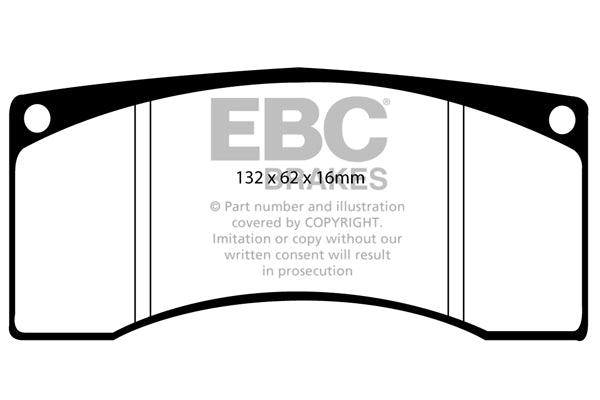 Pastiglie Freno EBC Yellowstuff DP4016R per Ferrari F355, Mitsubishi Lancer Evo 8 e altre