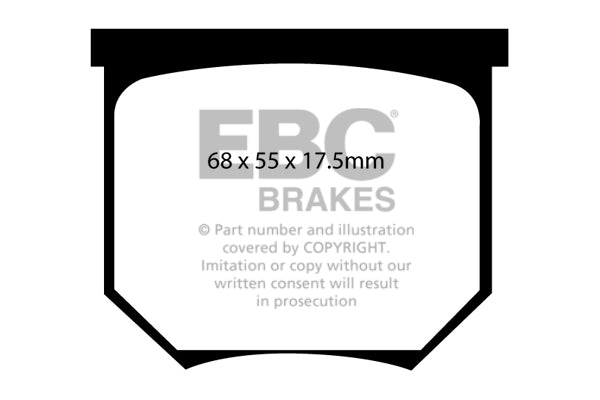 Pastiglie Freno EBC Yellowstuff DP4034R per Lotus Elite