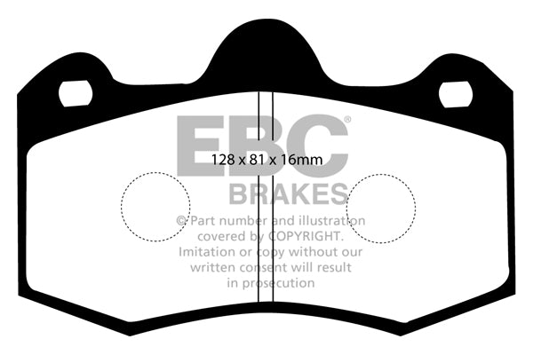 Pastiglie Freno EBC Bluestuff NDX DP5036NDX per Lotus Evora, TVR Cerbera e altre