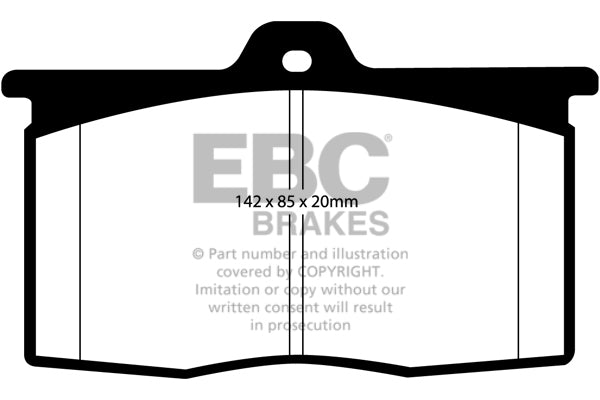 Pastiglie Freno EBC Yellowstuff DP4041R per BMW M1 Procar