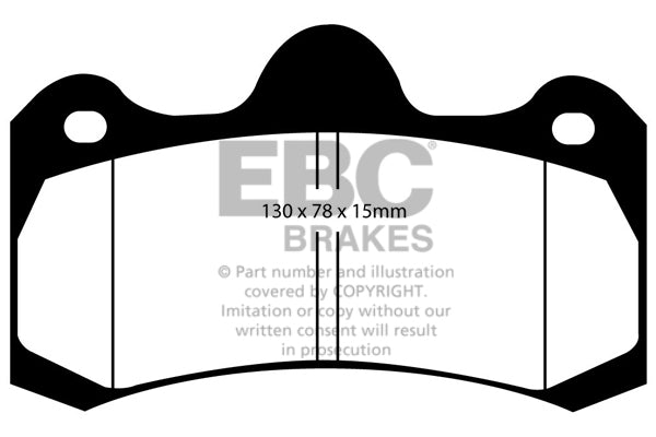 Pastiglie Freno EBC Yellowstuff DP4045R per Holden E e Holden Y