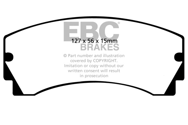 Pastiglie Freno EBC Yellowstuff DP4046R per Audi Sport quattro (KW) e Ford RS200