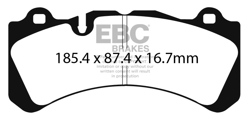 Pastiglie Freno EBC Yellowstuff DP4071R per Volvo S60 e Volvo V60 (Mk1)