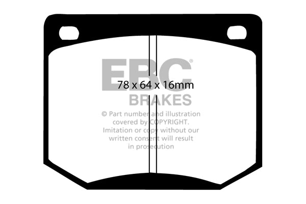 Pastiglie Freno EBC Greenstuff DP2216 per Saab 900, Saab 99 e altre