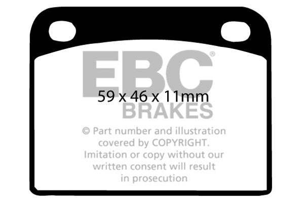Pastiglie Freno EBC Ultimax DP217 per Saab 99